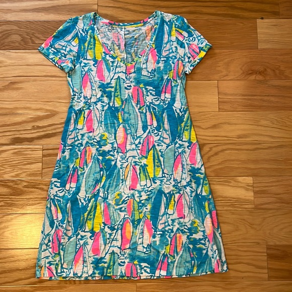 lilly pulitzer jessica short sleeve dress Lilly Pulitzer Women's Jessica Short Sleeve Dress Multi Size XXS